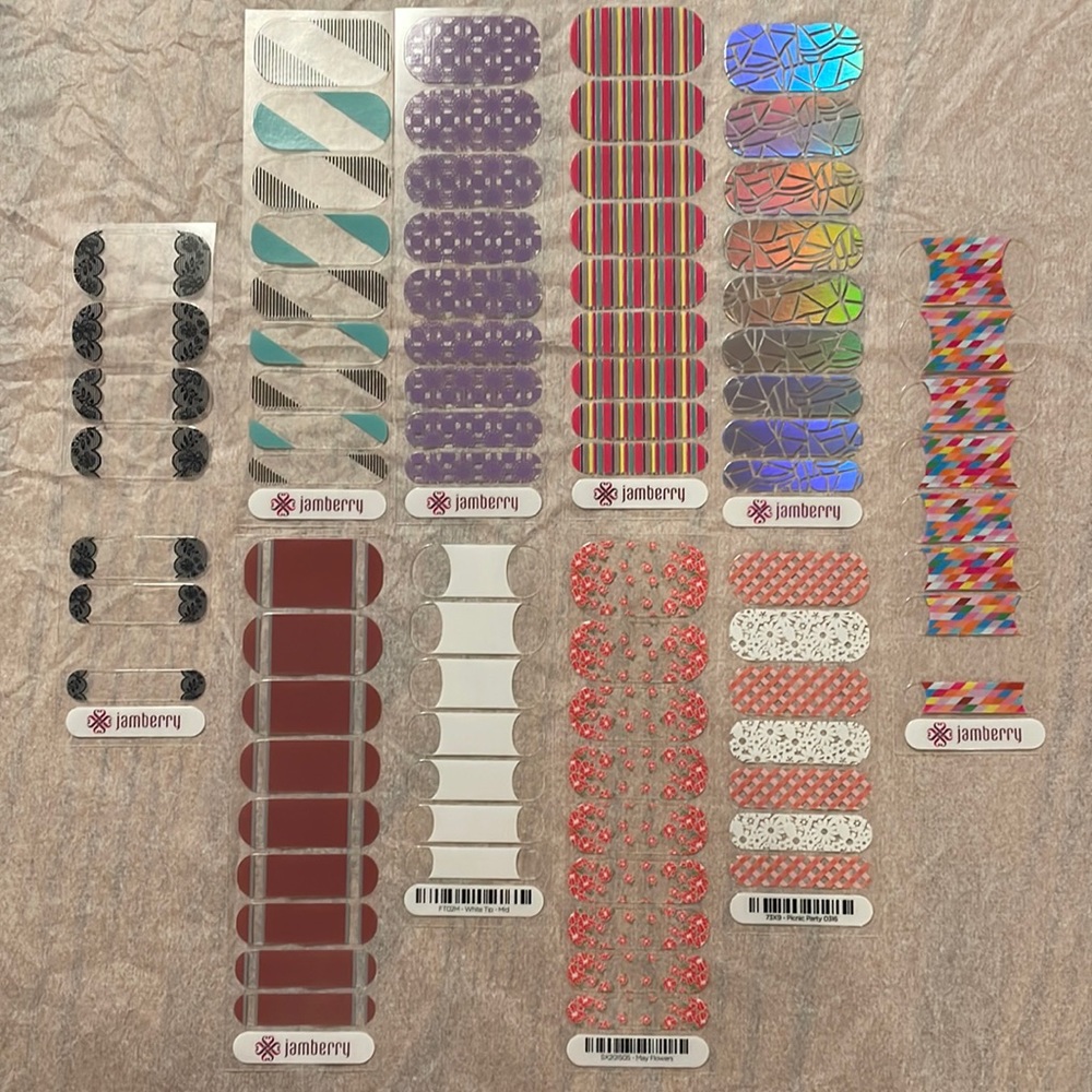 Jamberry clear background nail wrap sheets